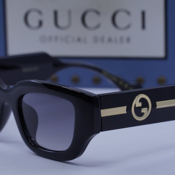 Gucci GG1558SK 001 Square Sunglasses - Black\Grey - Picture 10 of 12
